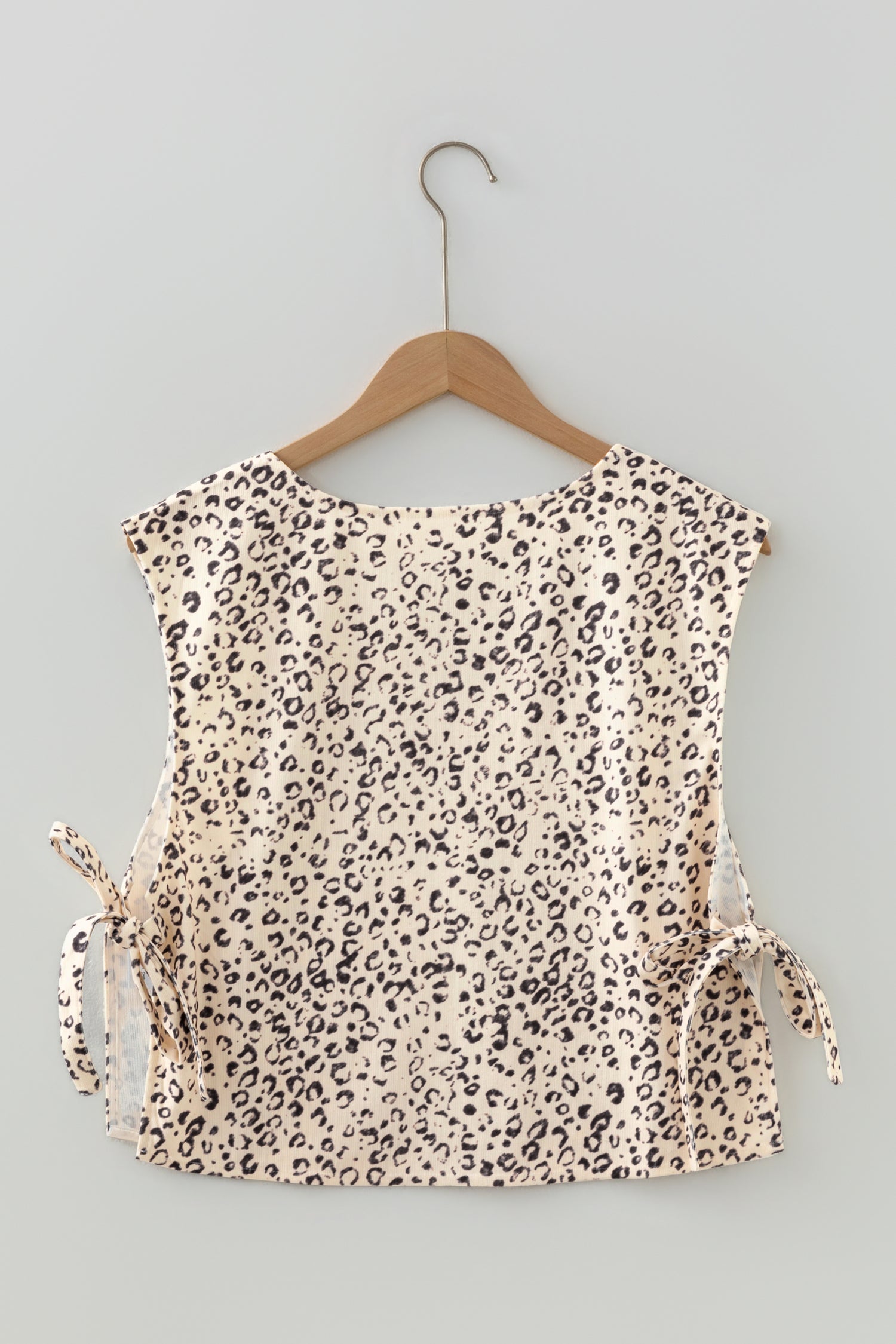 Apricot Leopard Knit Tank Top