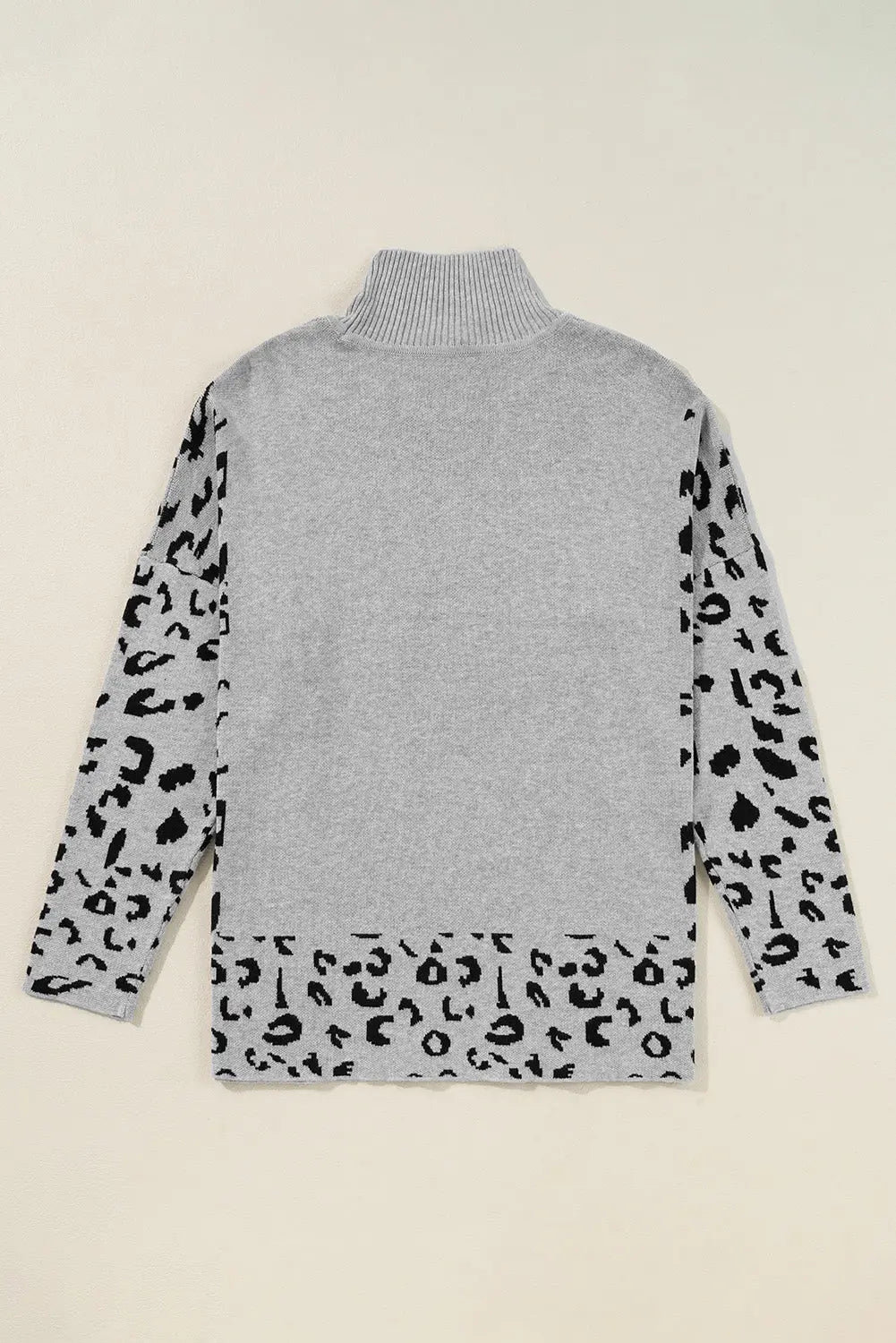 Leopard high neck oversized sweater sweaters