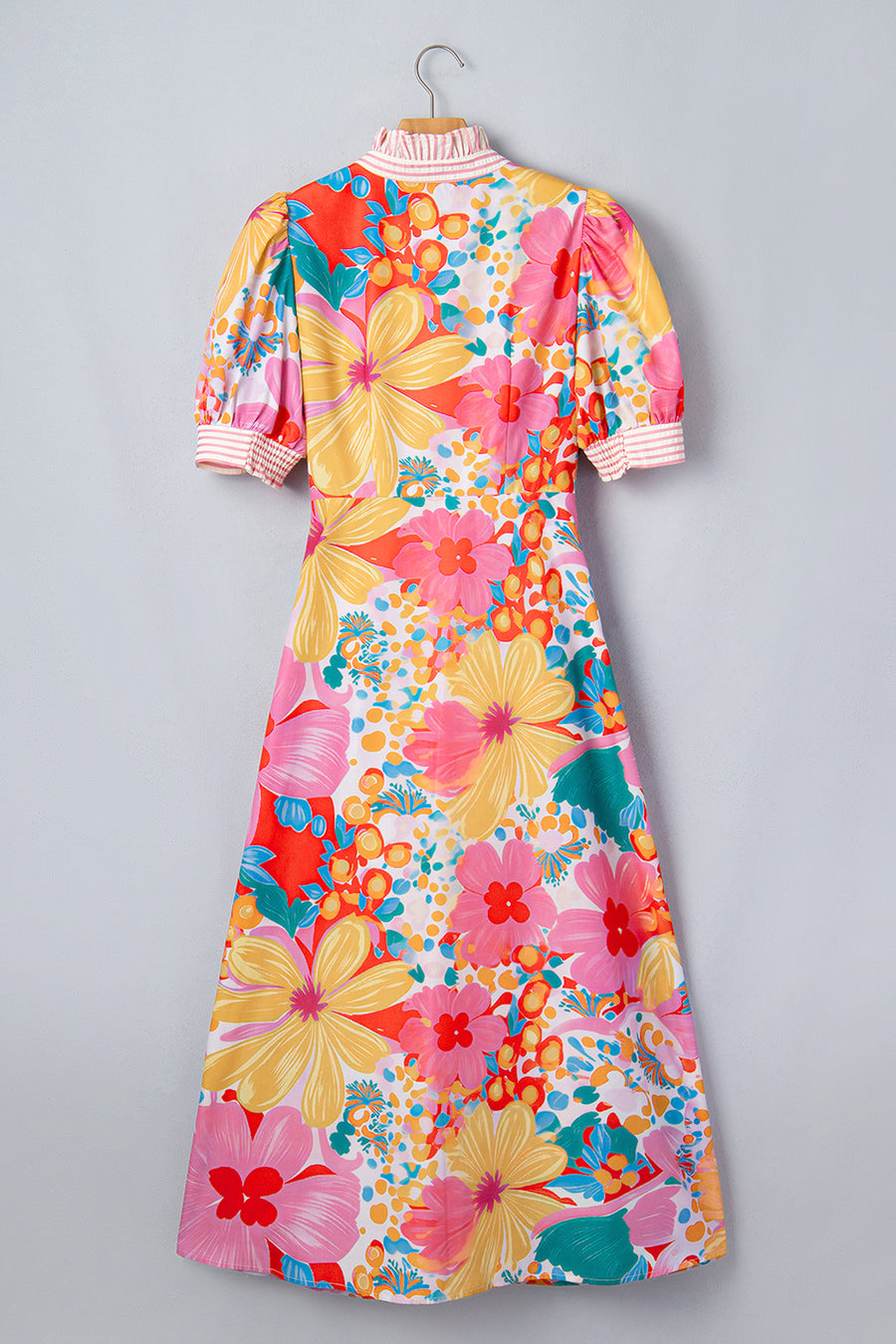 Floral Print Button Down Vacation Dress Women UK