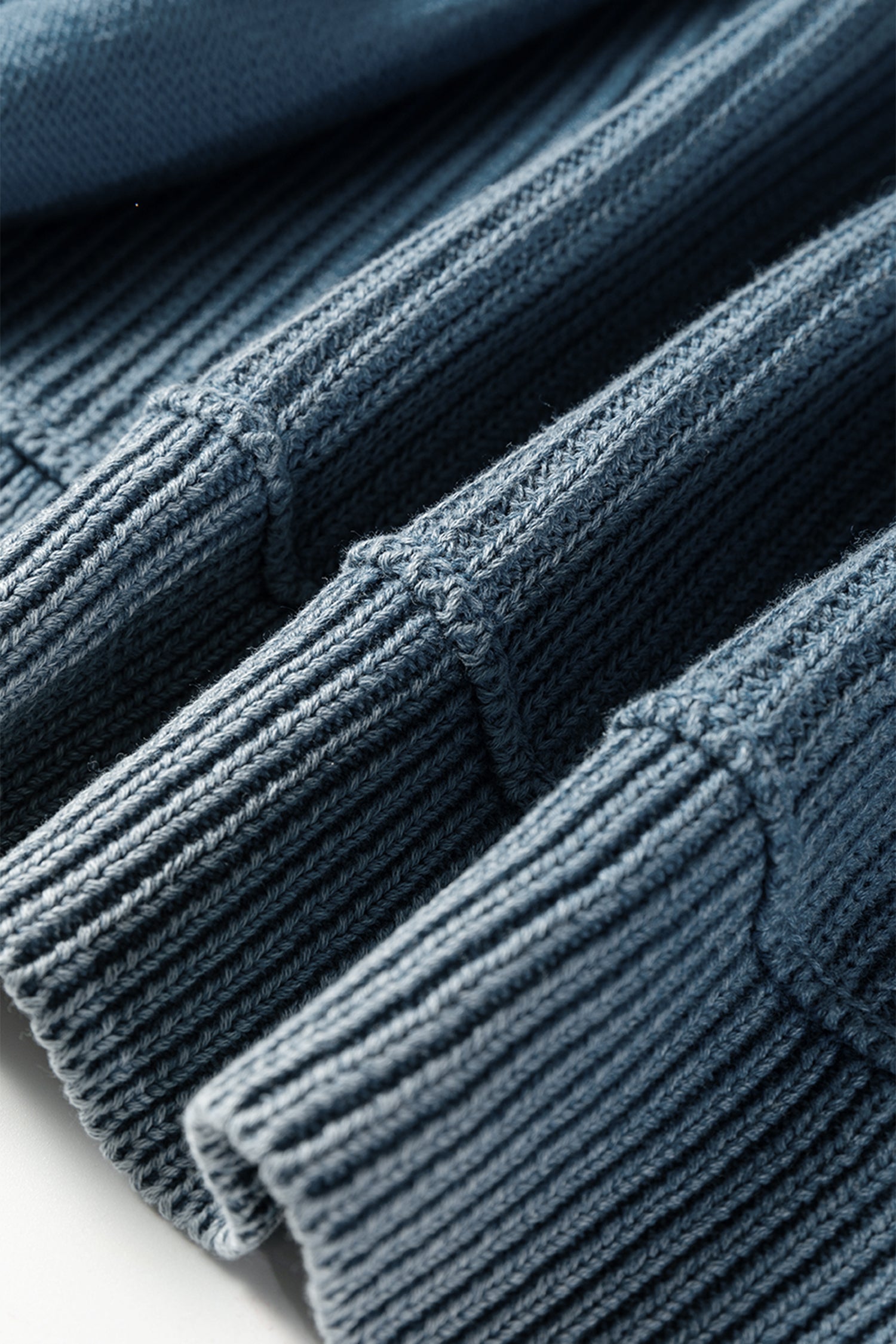 Stonewash Patchwork Knit Open Cardigan