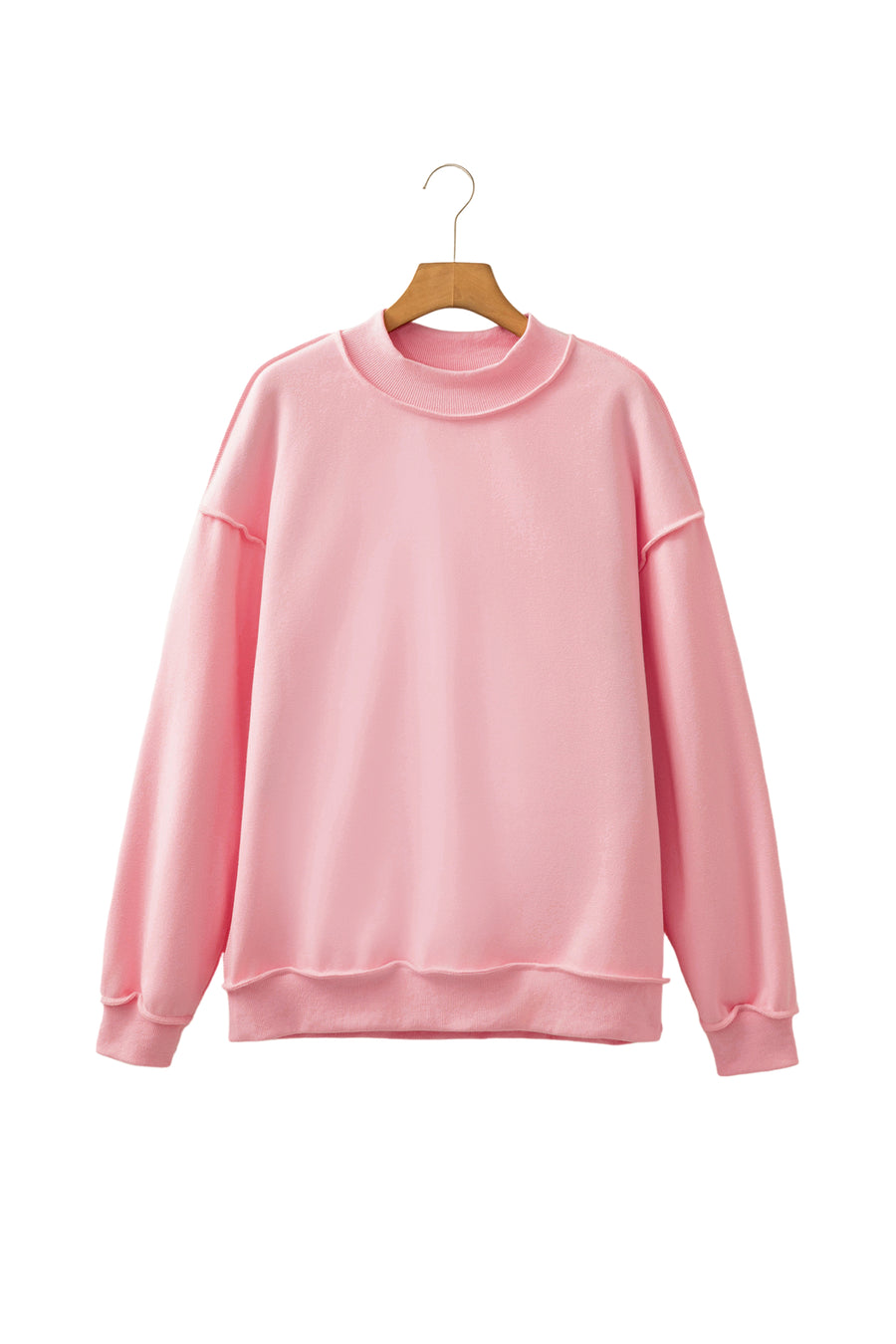 Drop Shoulder Reversible Mock Neck Sweatshirt Women UK