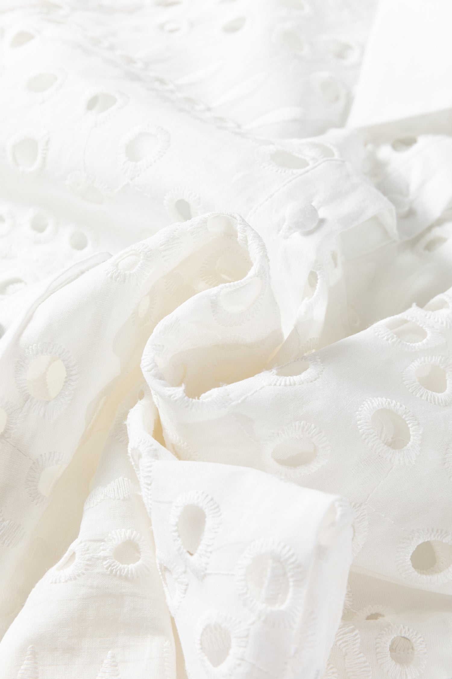 White Cutwork Embroidered Crop Top