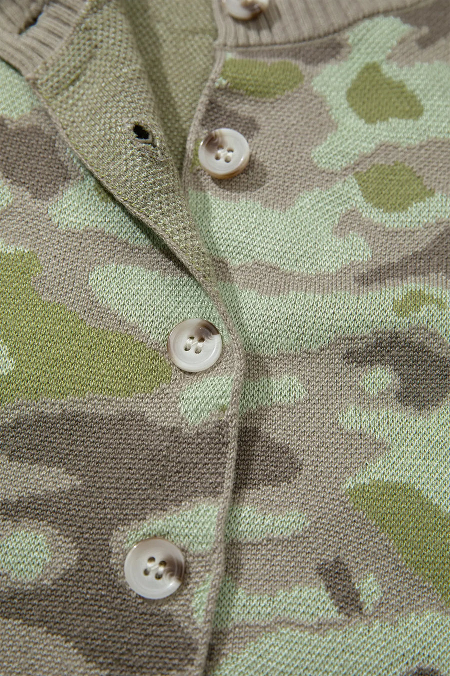 Camo Print Button Front Loose Sweater Vest Women UK