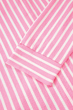 Sleeve and cuff detail of long sleeve pyjama shirt