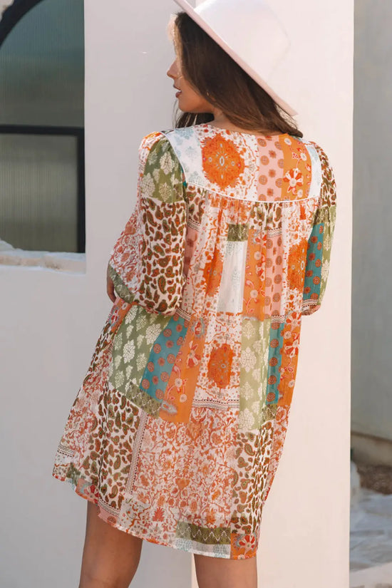 Paisley breeze chiffon dress - boho style
