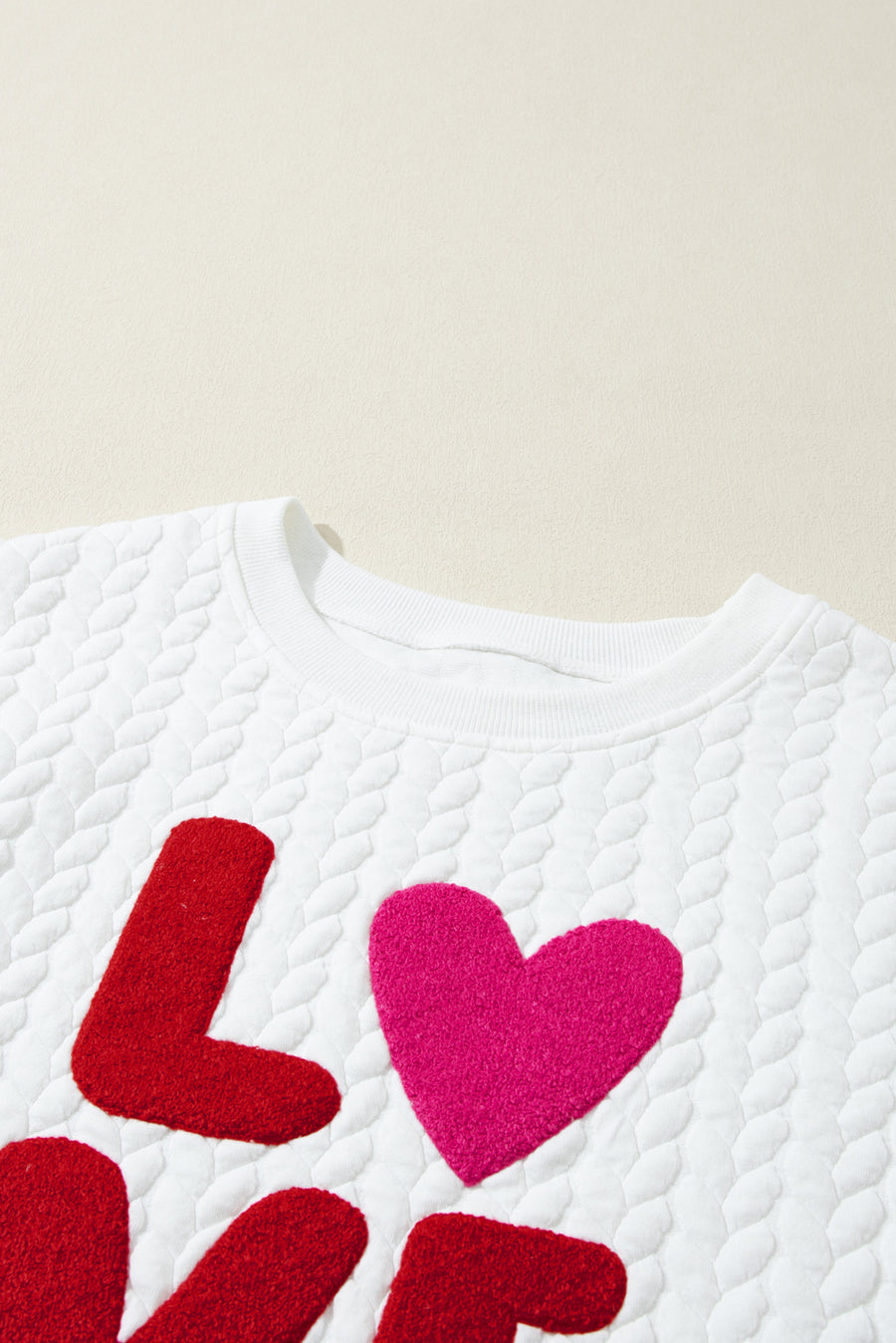 Chenille Cable Knit Slogan Sweatshirt Women UK