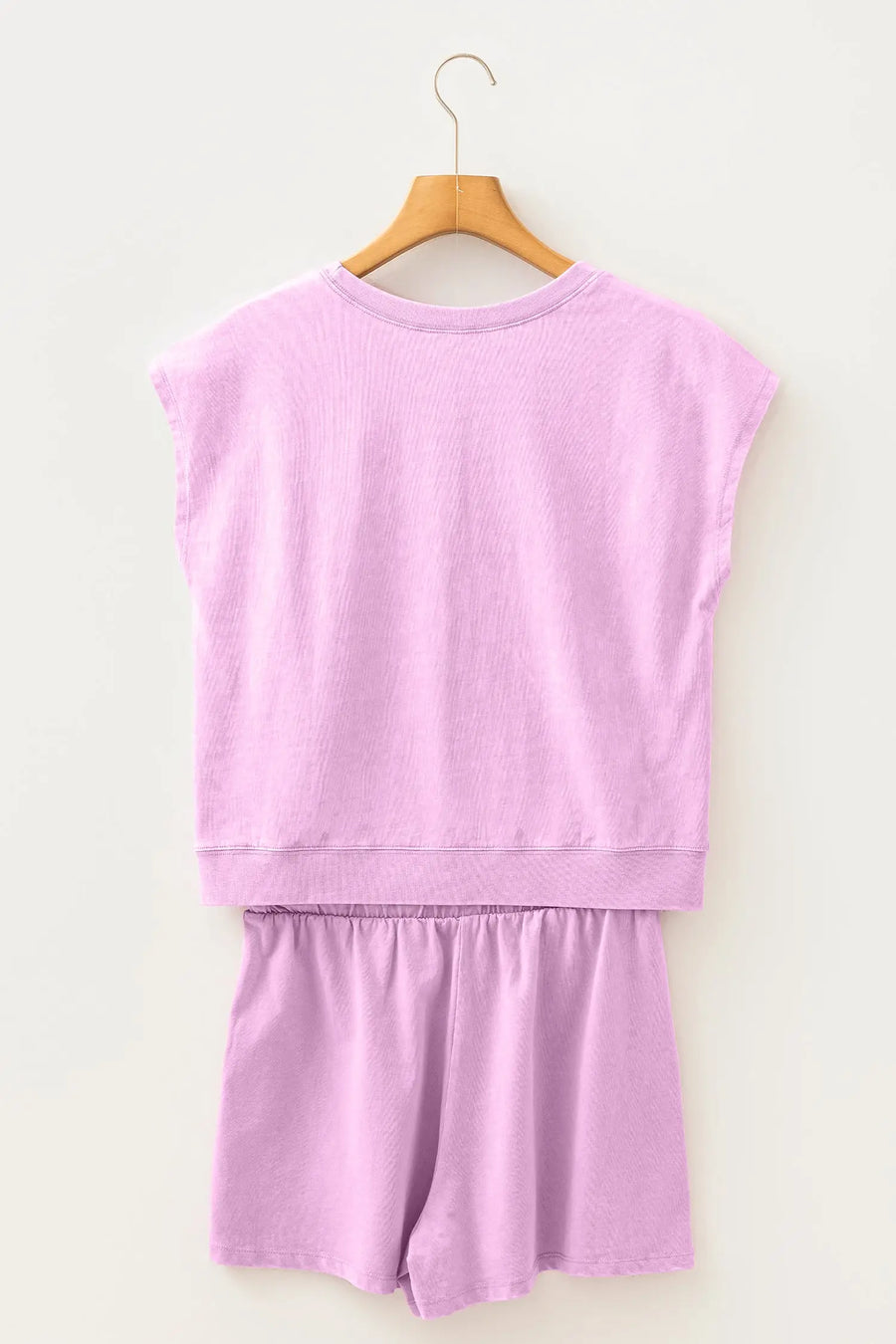 Mineral Wash Cotton Short Set Women UK — close-up detail | Fashionfitz UK