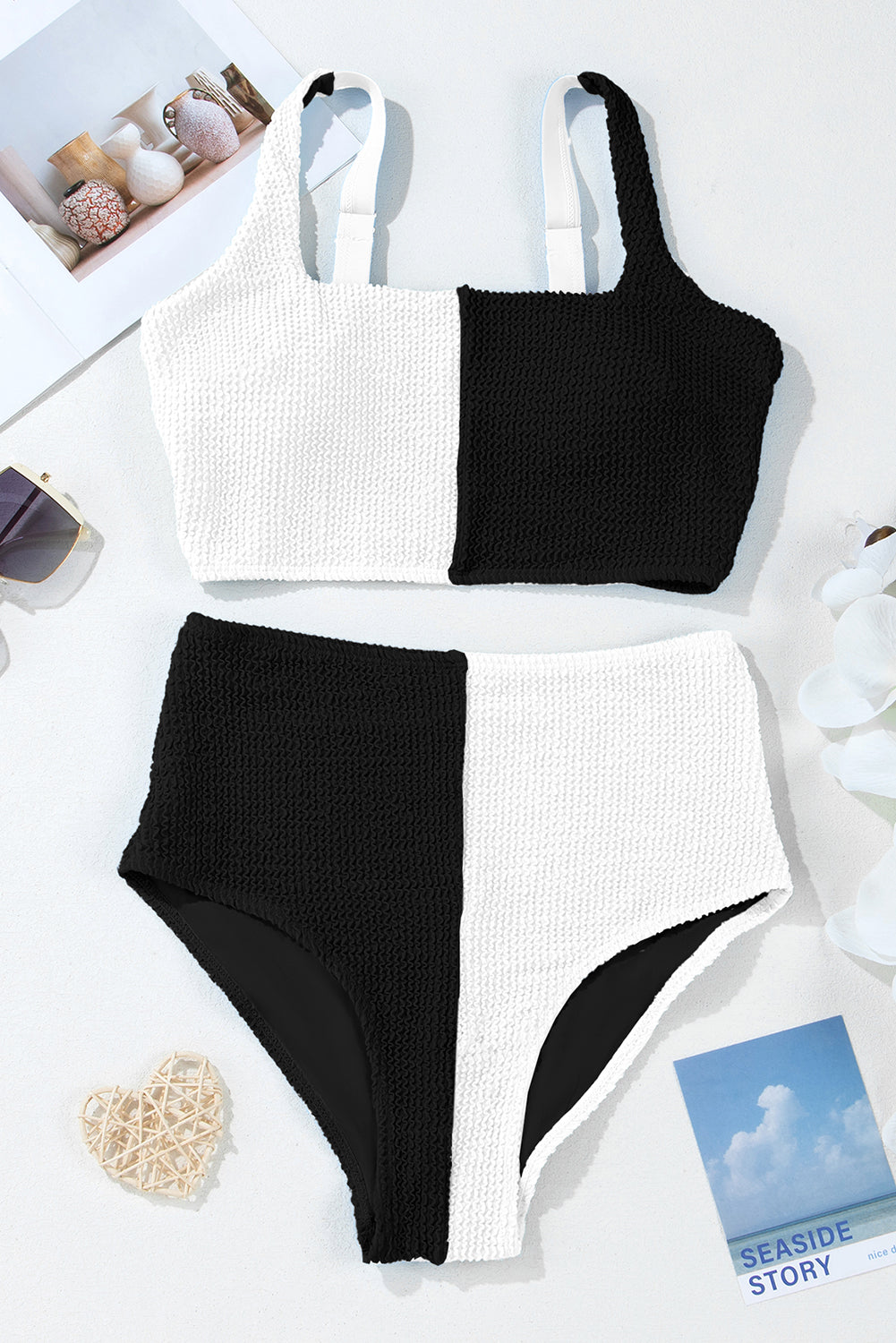 Black & White Bikini Swimsuit