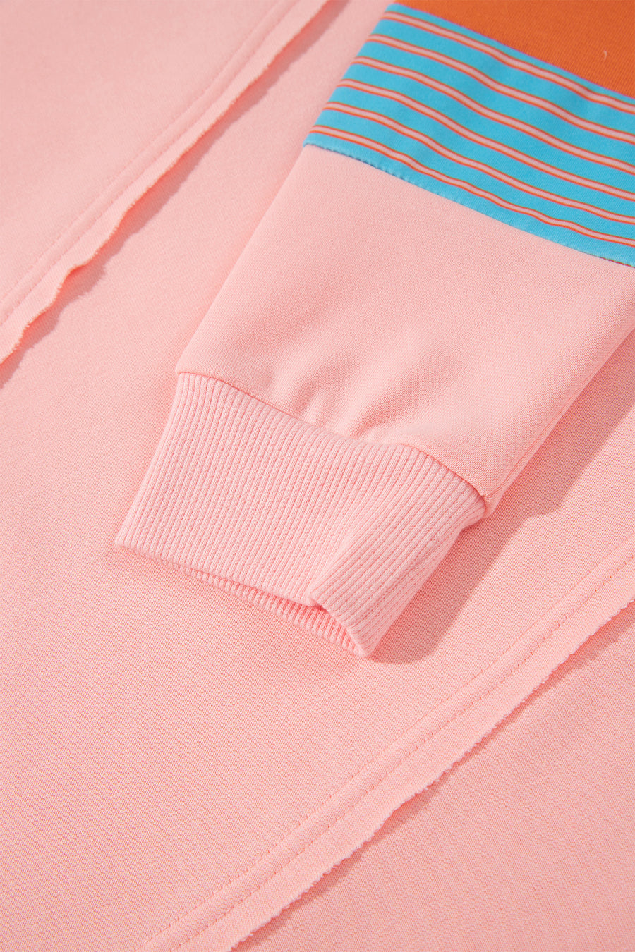 Colorblock Striped Patchwork Long Sleeve Blouse