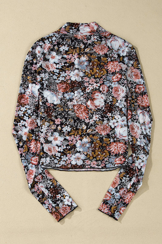 Fleur Sophistication Mesh Top