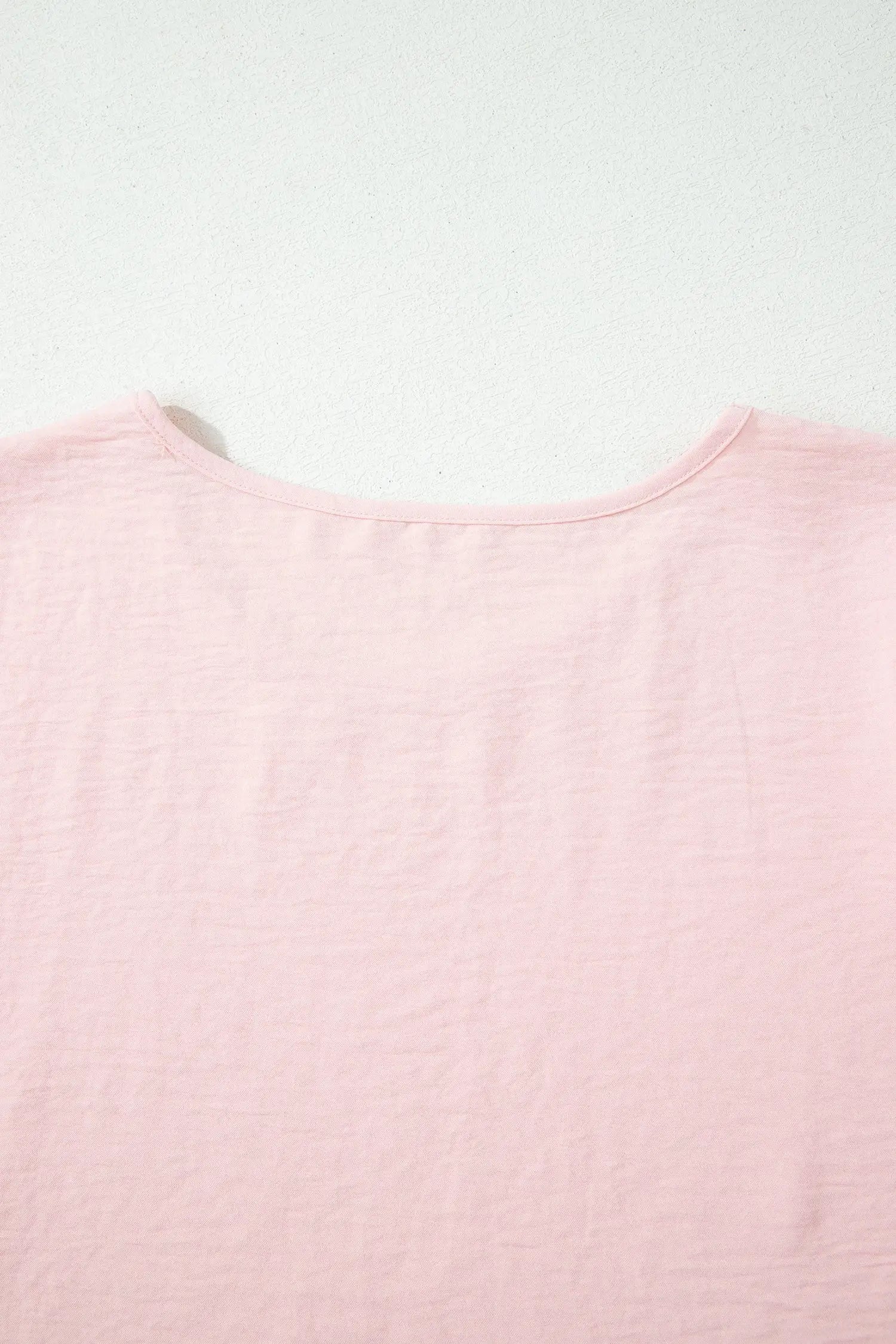 Ruffle trim round neck blouse | fashionfitz