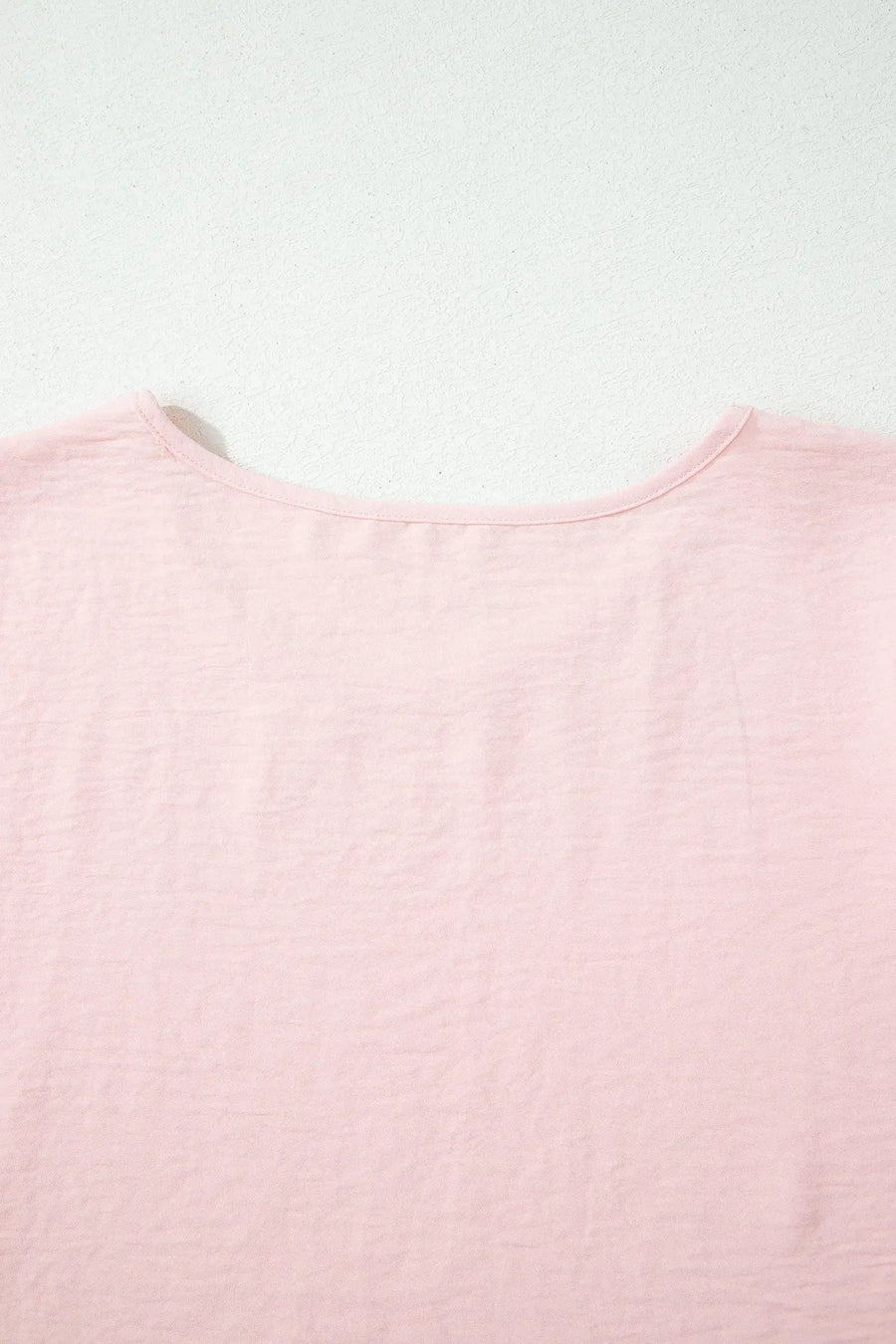 Ruffle trim round neck blouse | fashionfitz