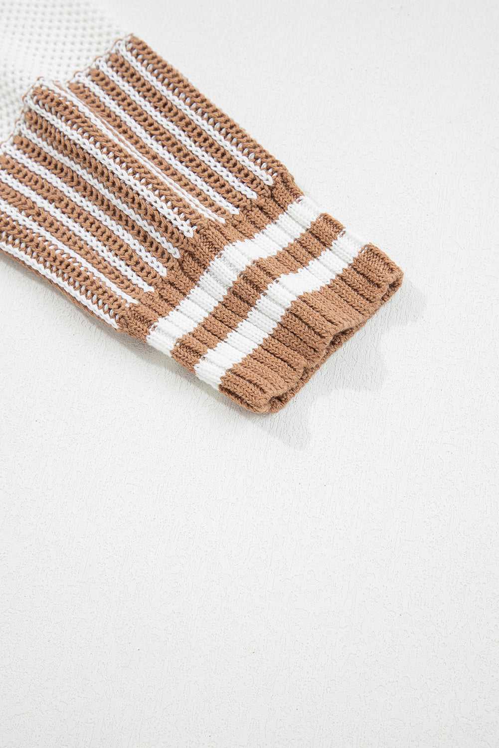 Loose Fit Striped Jumper – Two-Tone