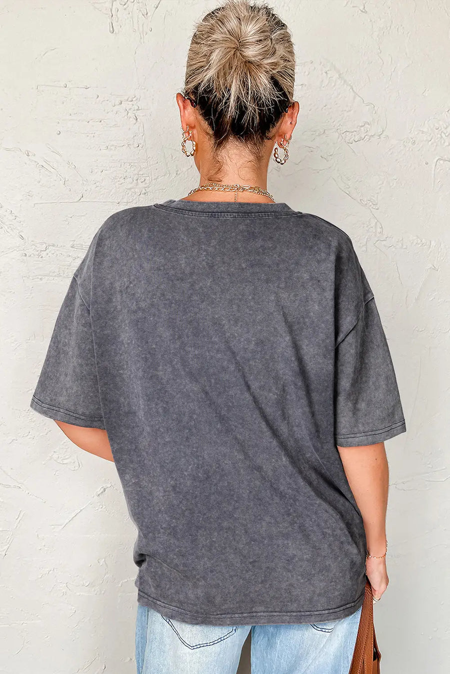 Black Embroidered Spooky Season Graphic Pullover Women UK