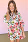 Floral Contrast Shift Dress