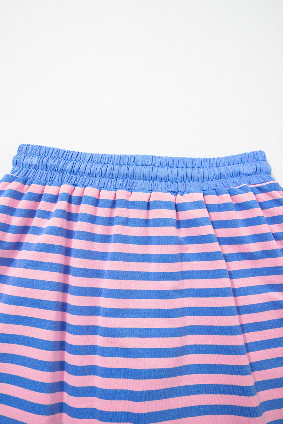 Stripe Short Sleeve Top &amp; Drawstring Skort Set Women UK