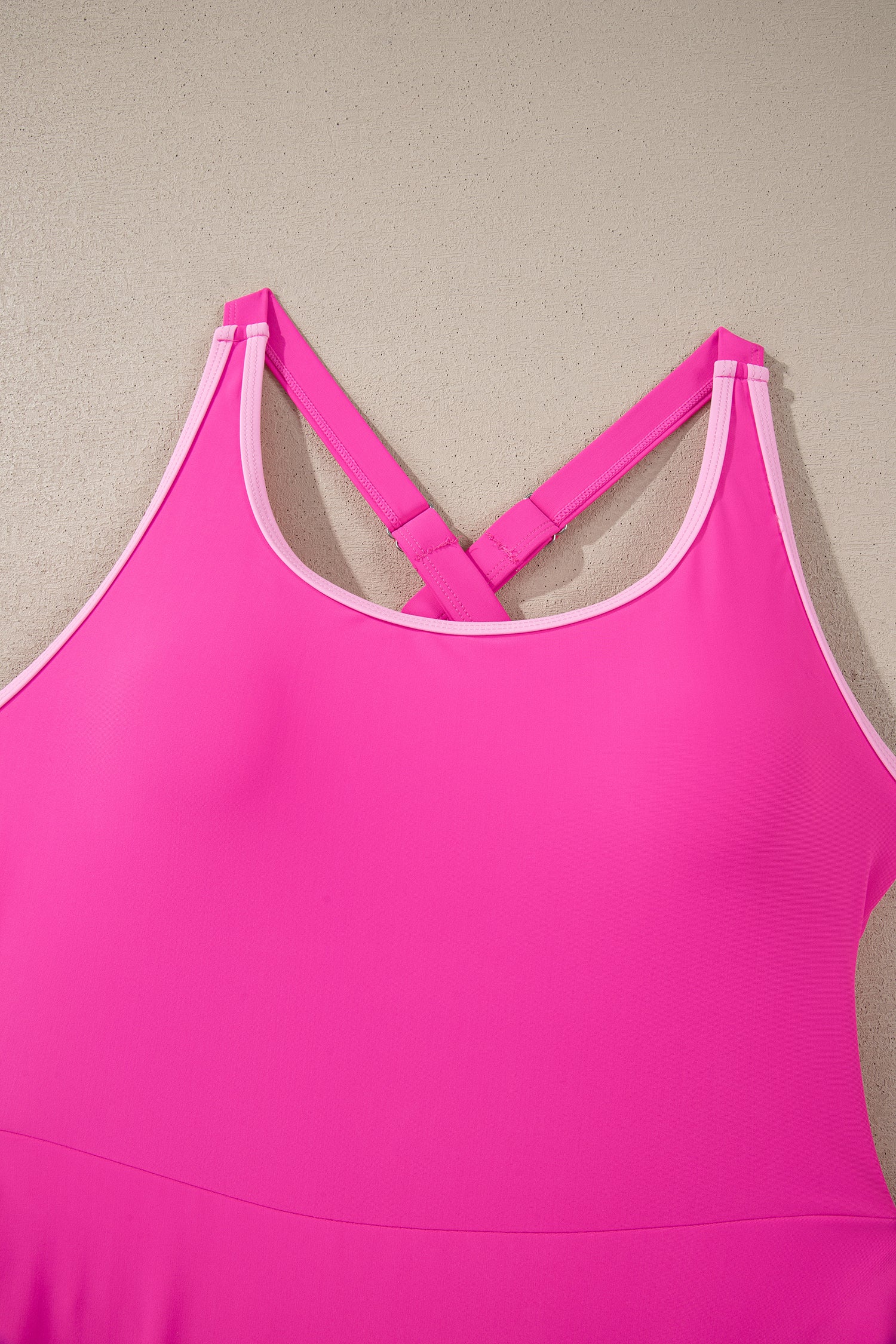 Swim Dress With Shorts | Pink One Piece Swimsuit Built In