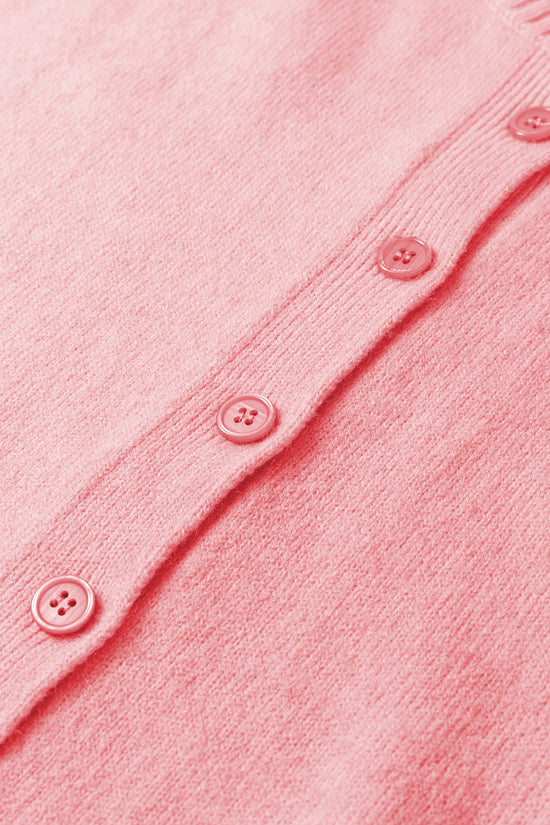 Pastel Fuzzy Knit Boxy Cardigan
