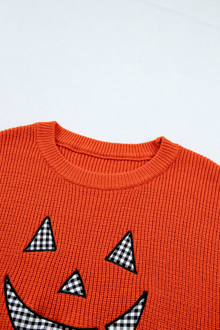 Halloween Drop Shoulder Round Neck Sweater
