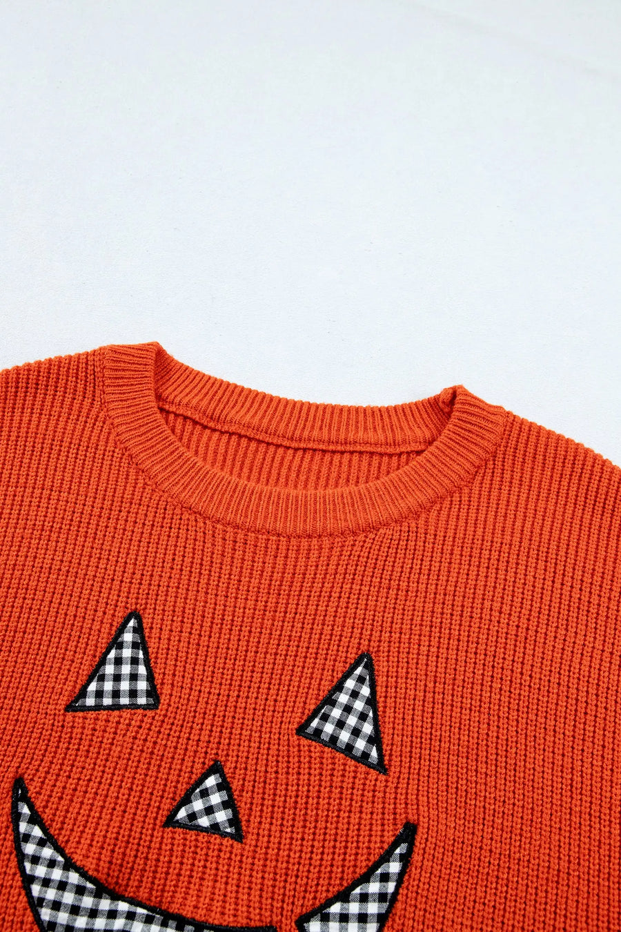 Halloween Drop Shoulder Round Neck Sweater