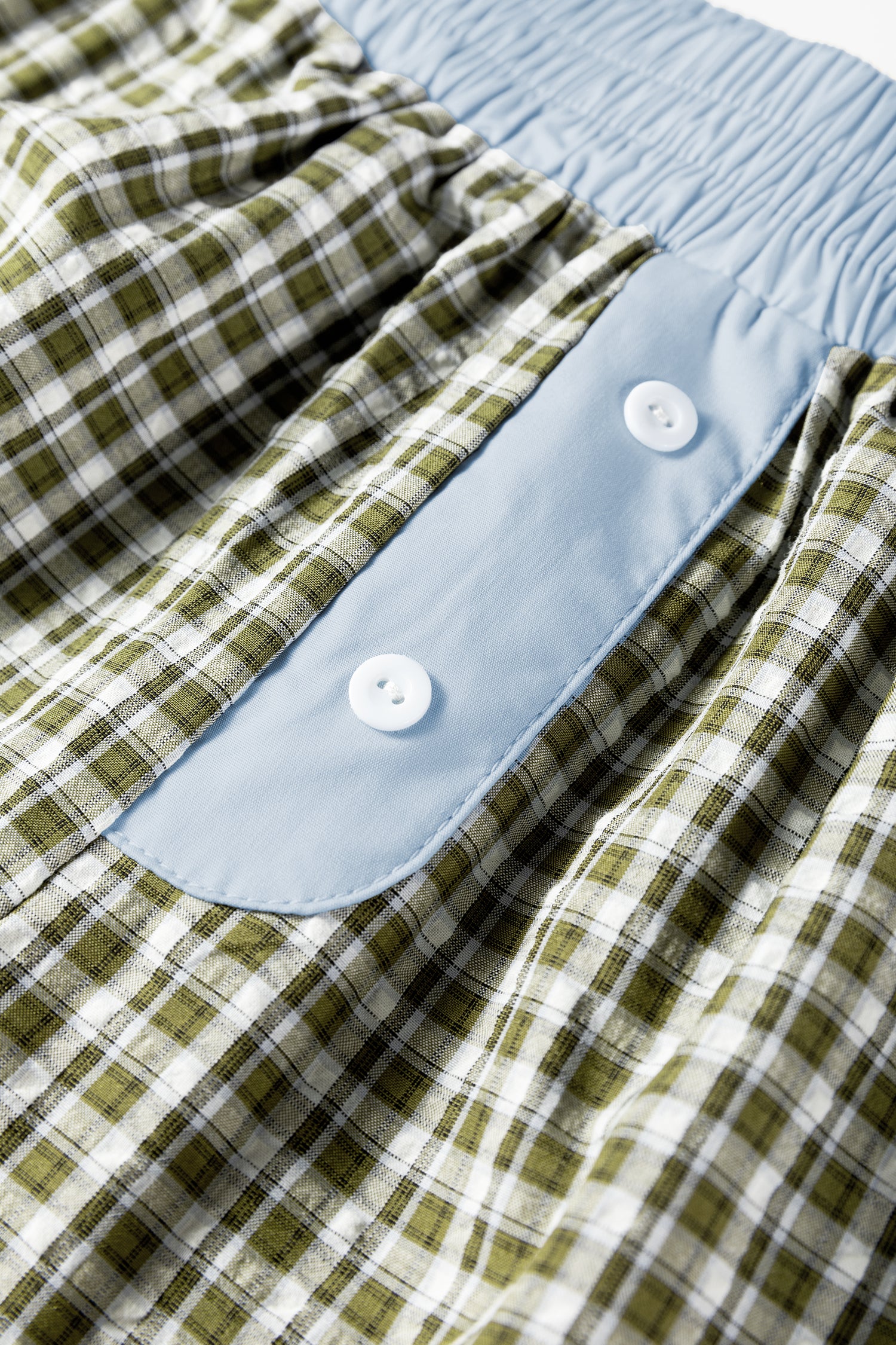 Ladies Brown Gingham Boxer Trousers