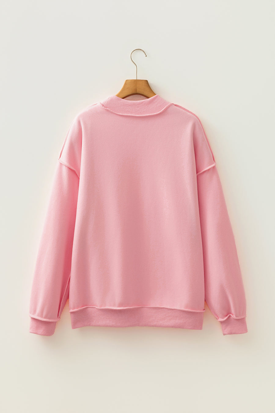 Drop Shoulder Reversible Mock Neck Sweatshirt Women UK