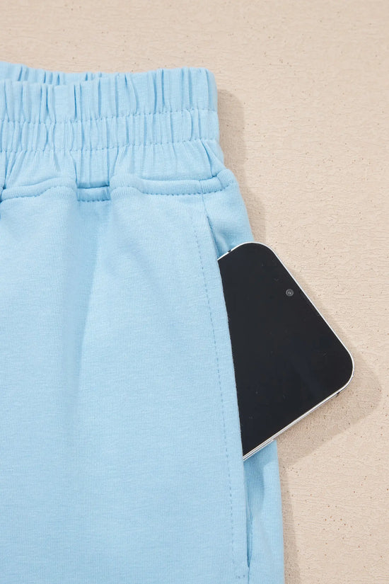 Cropped tank top & jogger pants set cotton high waist two piece outfit sets