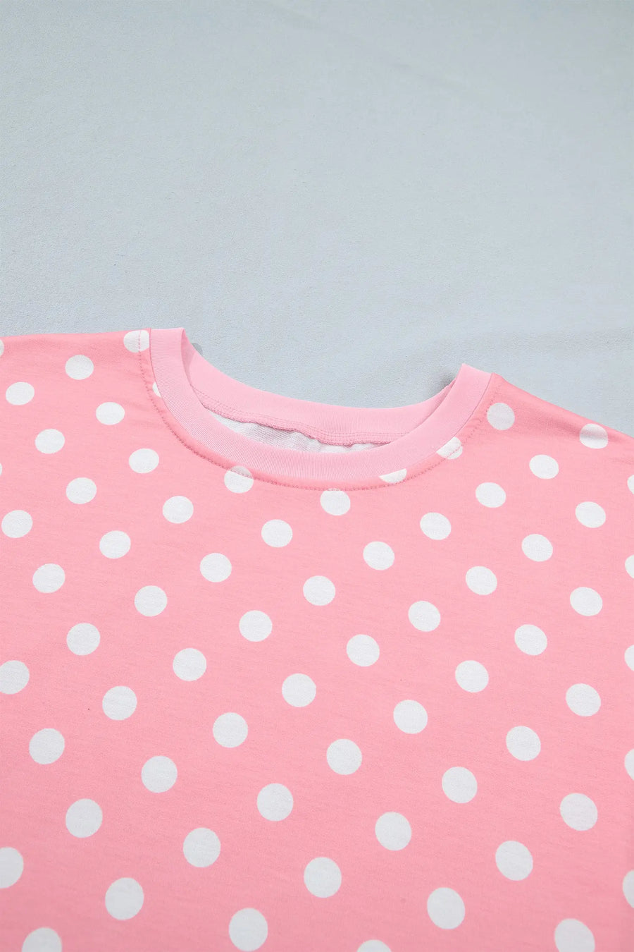Polka Dot Oversized Top & Drawstring Shorts Set Women UK — back view | Fashionfitz UK