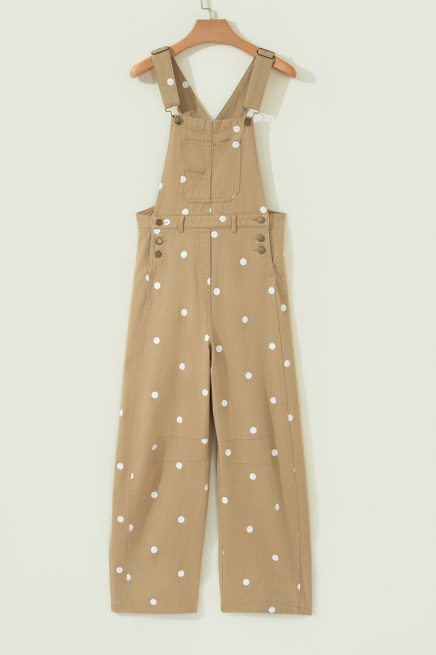 Polka Dot Denim Barrel Overalls Jumpsuit Women UK