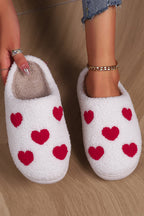 White Christmas Gingerbread Man Plush Home Slippers