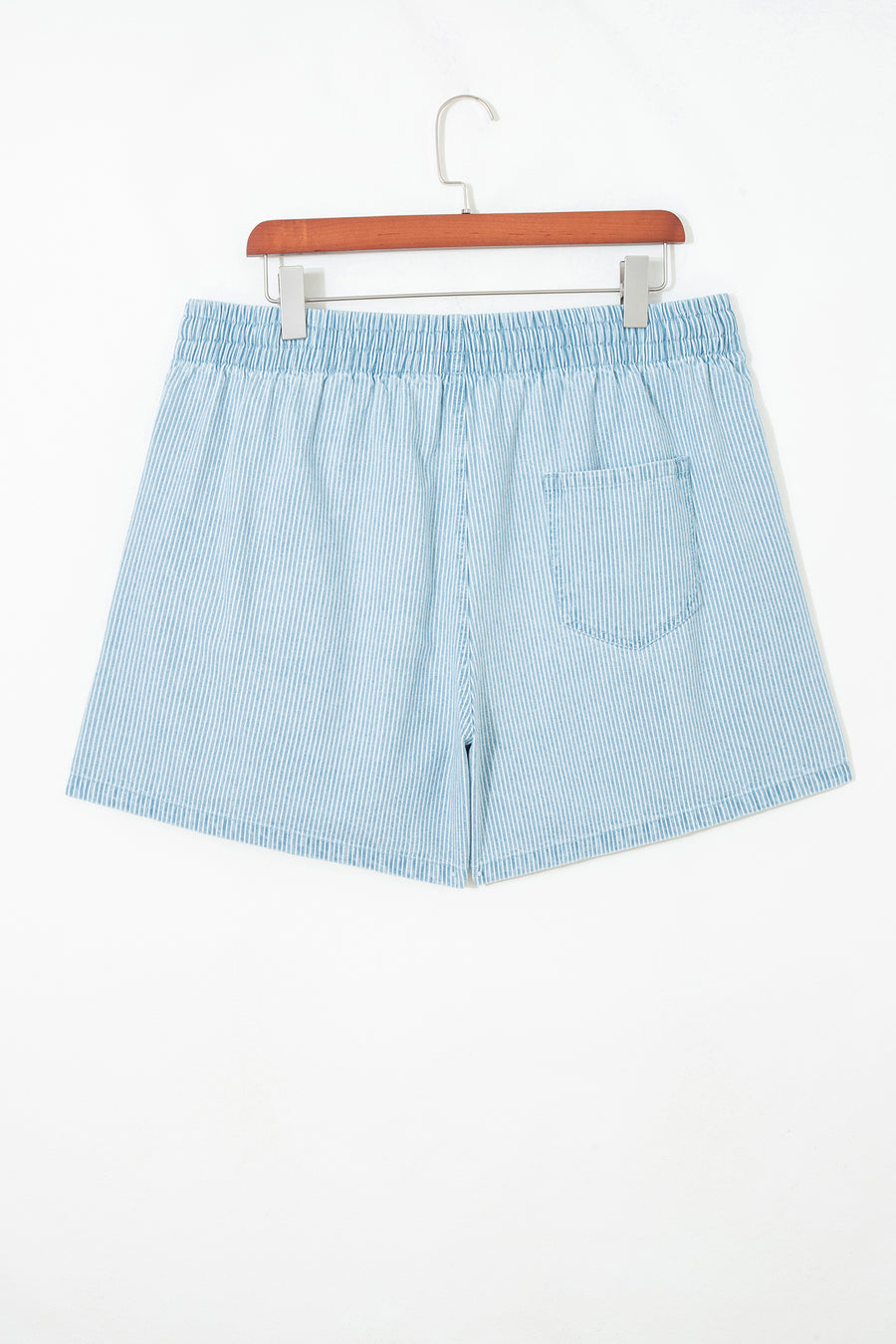Stripe Plus Size Denim Shorts Women UK | Drawstring
