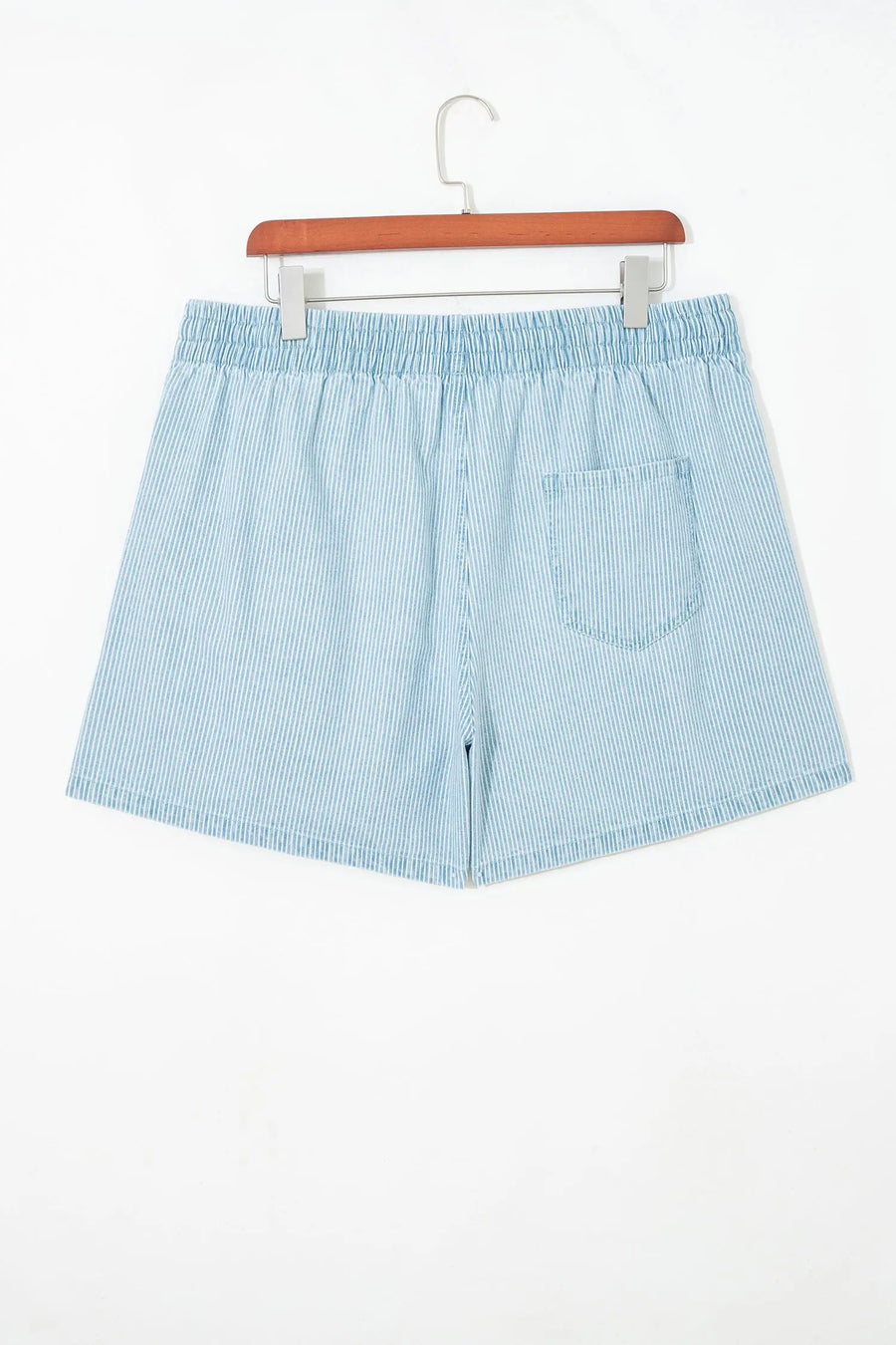 Stripe Plus Size Denim Shorts Women UK | Drawstring