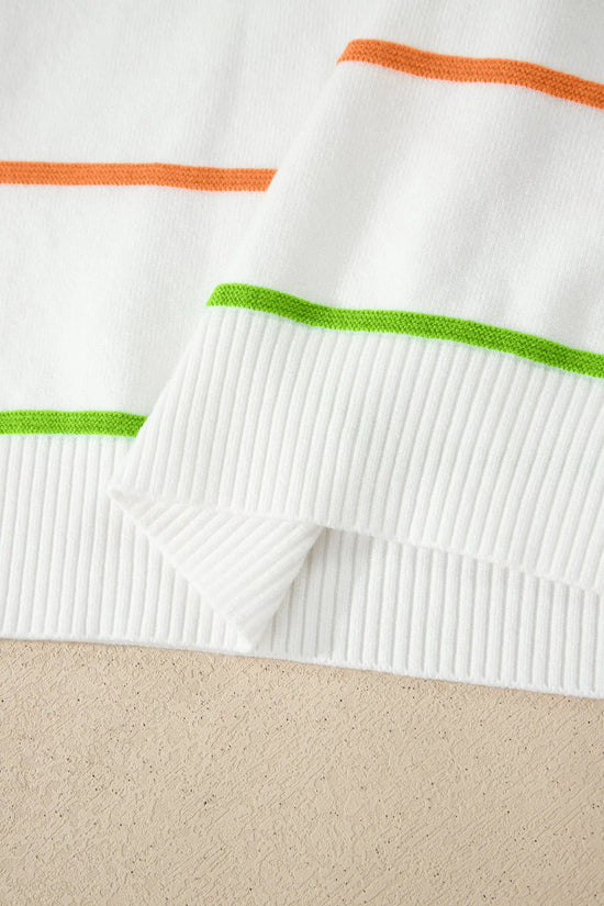 Women’s stripe ribbed knit sleeveless sweater vest tank top sweaters