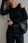 Cold Shoulder Black Sweater