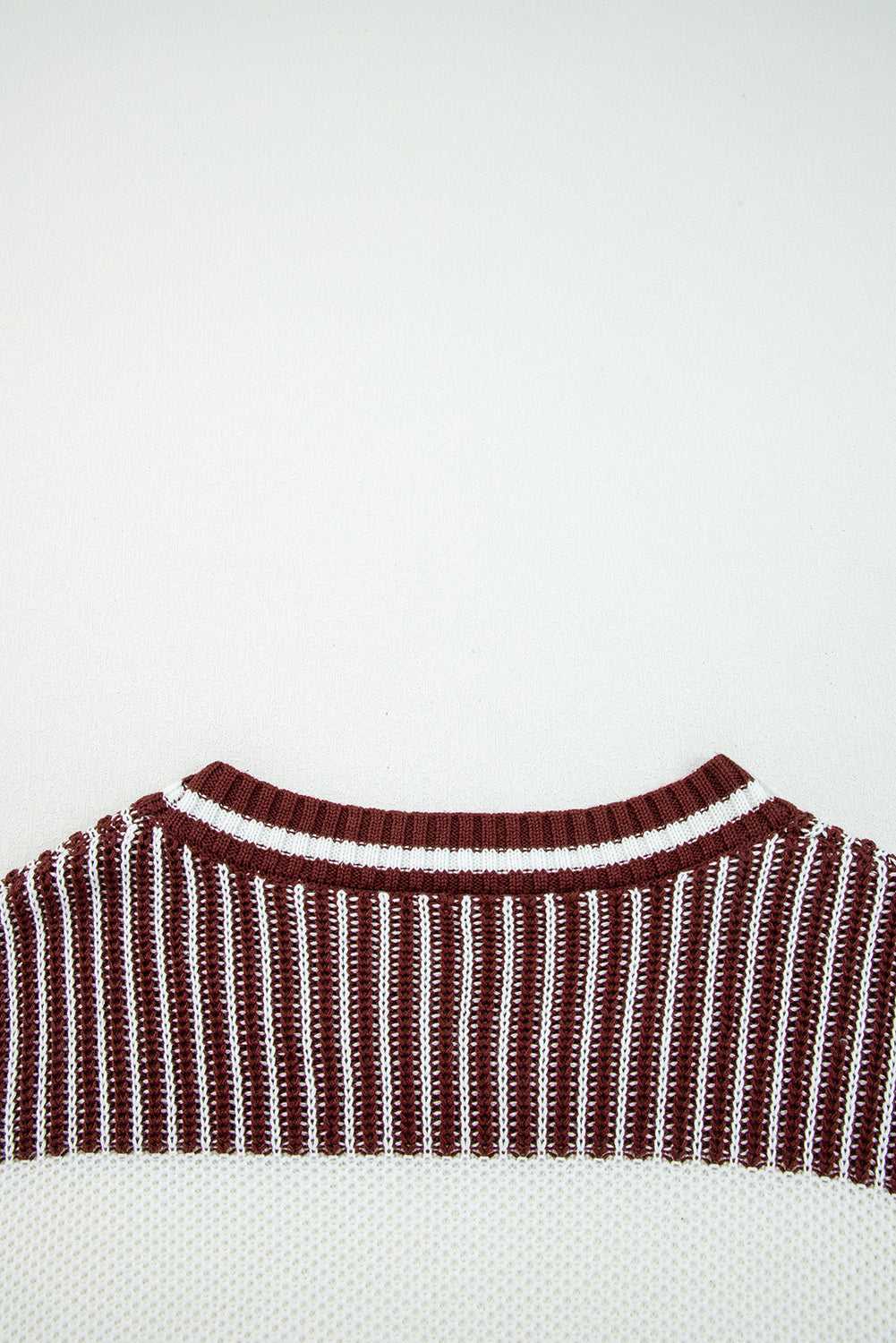 Loose Fit Striped Jumper – Two-Tone