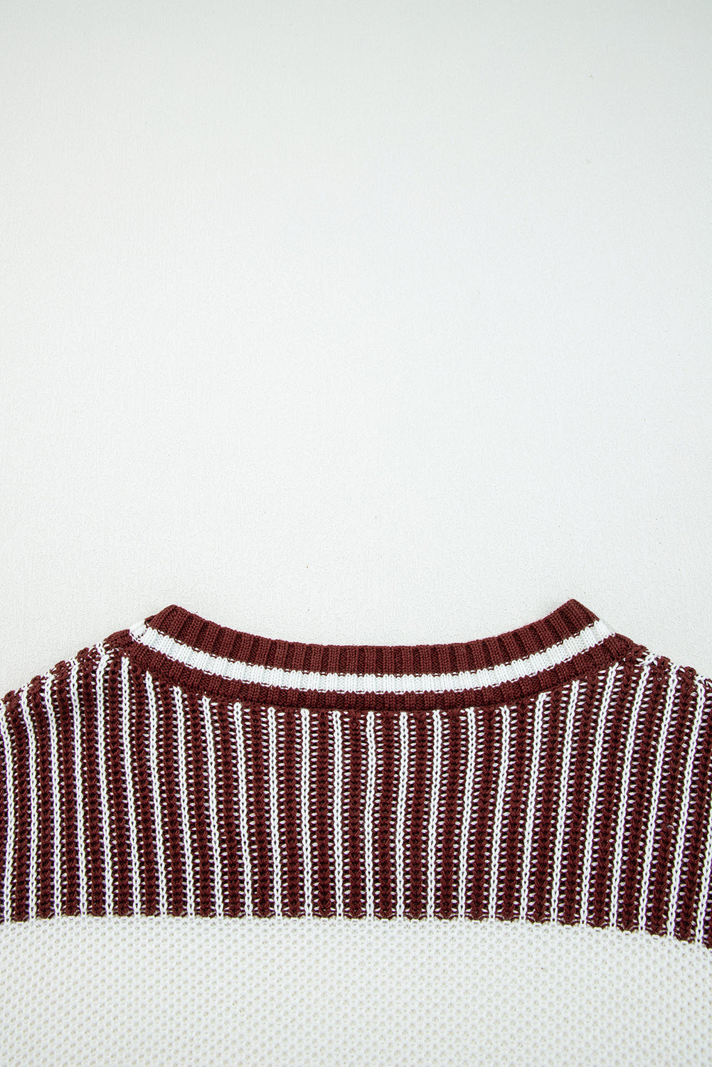 Loose Fit Striped Jumper – Two-Tone