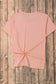 Gray Casual Plain Crew Neck Tee