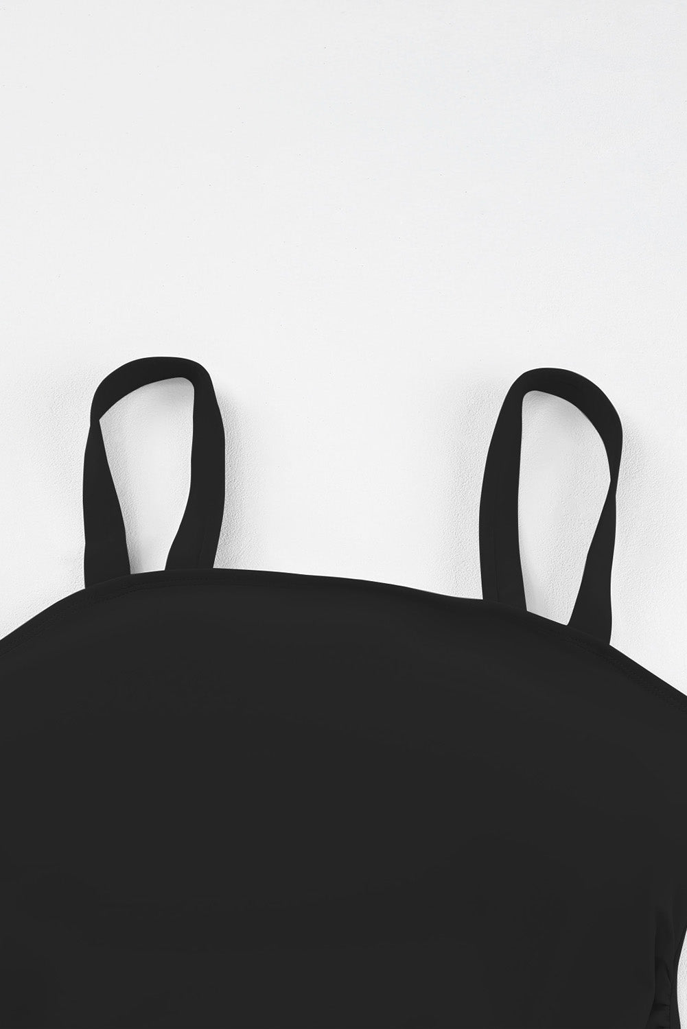 Black Square Neck Tankini Swimsuit