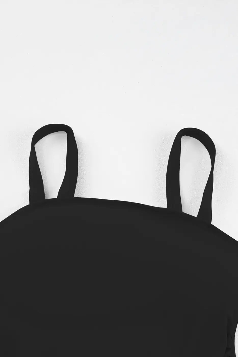 Black square neck sleeveless tankini swimsuit | fashionfitz