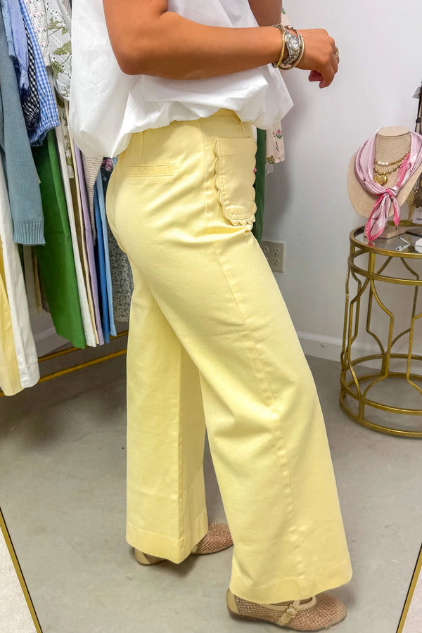 Scalloped Pocket High Waist Straight Leg Jeans Women UK