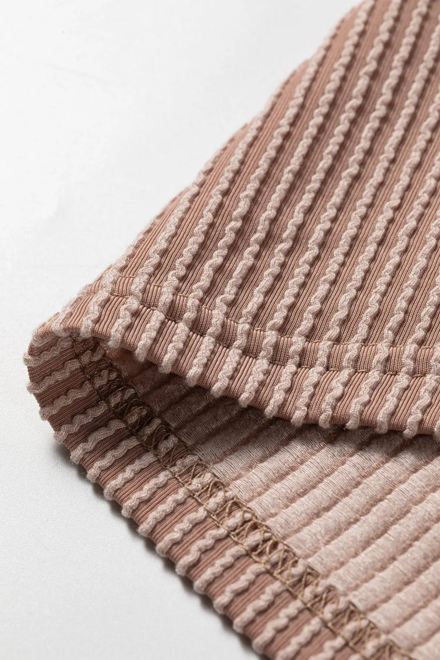 Flame Ribbed Colorblock Hooded Pullover Top