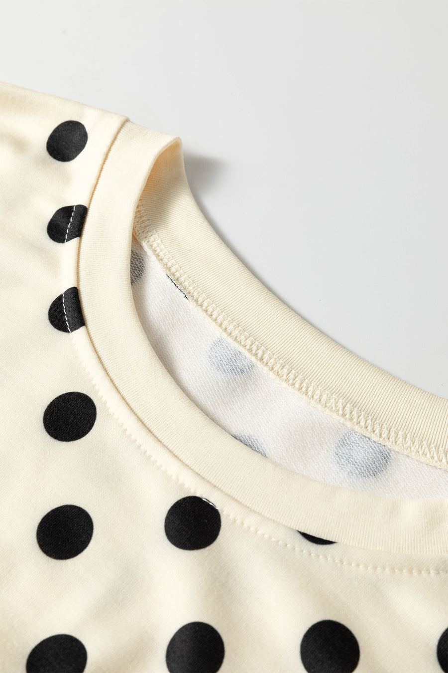 Polka Dot Oversized Top & Drawstring Shorts Set Women UK