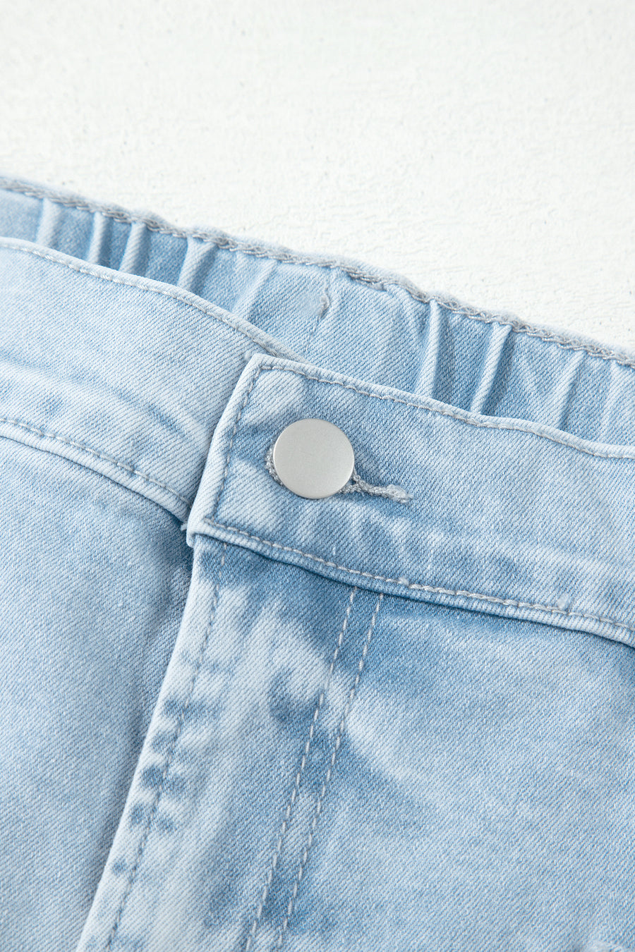 Seam Detail Patch Pocket Raw Cut Shift Plus Size Jeans Women UK