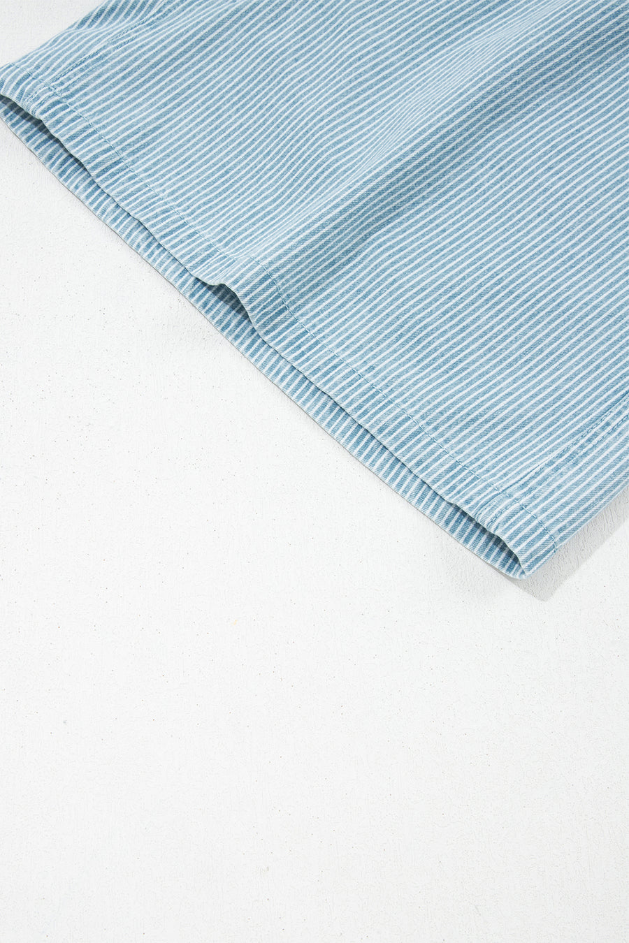 Stripe Plus Size Denim Shorts Women UK | Drawstring