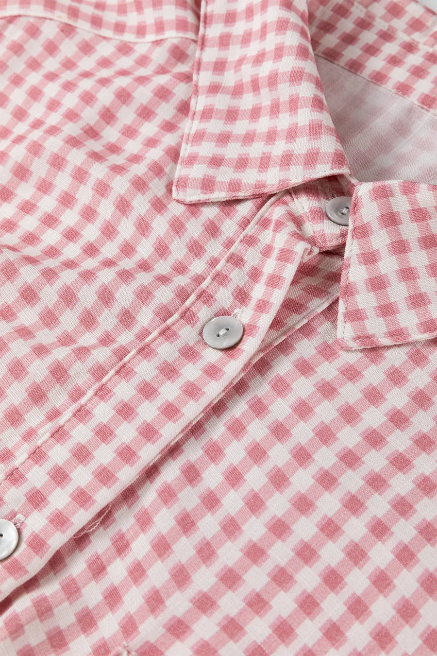 Plaid Ruffle Hem Half Sleeve Blouse Women UK