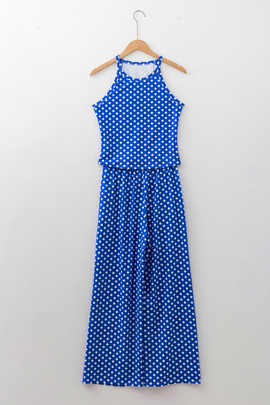 Polka Dot Slim Tank & Loose Pants Two-Piece Set Women UK