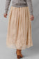 Embroidered Mesh Overlay Flowy Skirt