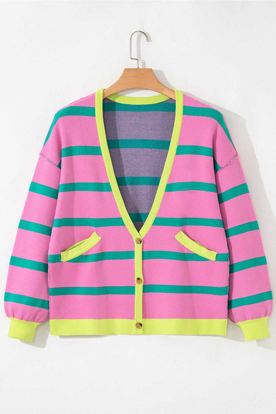 Urban Stripe Loose Cardigan