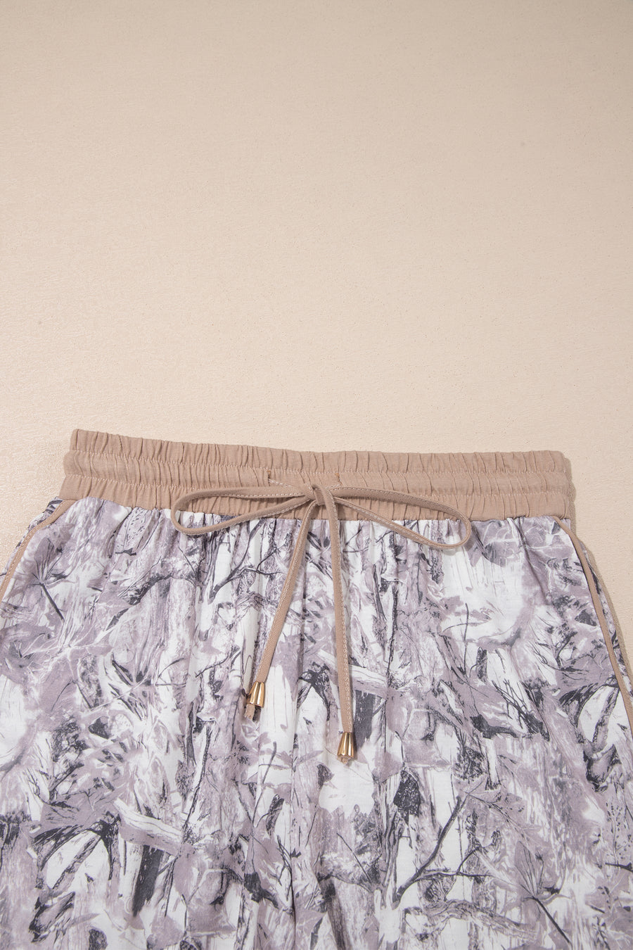 Camo Print Drawstring Active Shorts Women UK