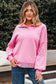Embroidered Flower Snap Sweatshirt